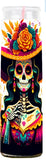 Vel Mex Dia D Muertos Dama White Candle - Case - 12 Units