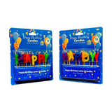 Happy Birthday Letter Candles Asst. Colors - strd