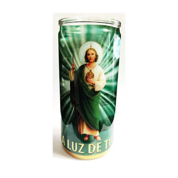 San Judas Tadeo Ceremonial White Candle giant cup