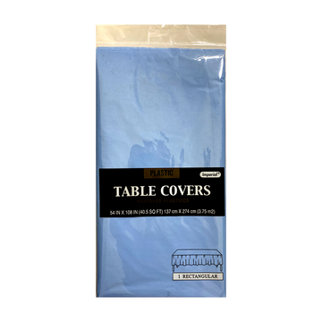 Plastic Table Cover Light Blue 54" x 108"