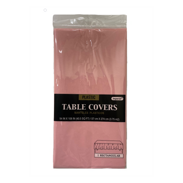 Plastic Table Cover Pink 54" x 108"