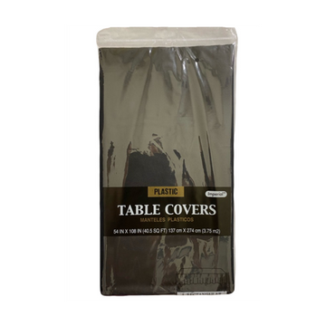 Plastic Table Cover Black 54" x 108"