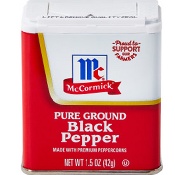 McCormick Black Pepper Pure Ground Tin 1.5 oz