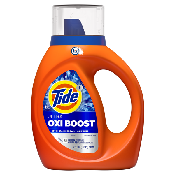 Tide Ultra Liquid Detergent HE OXI boost 19LD - 27 oz