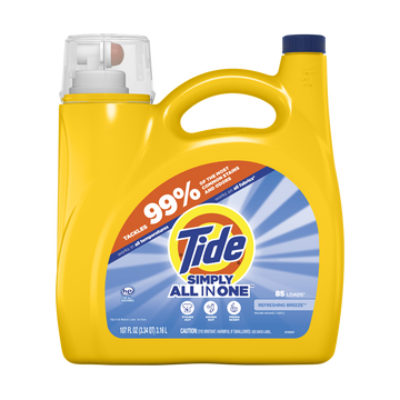 Tide Simply Liq Laundry Dtrgnt Refrshng Breeze All In One 85lds - 107 oz