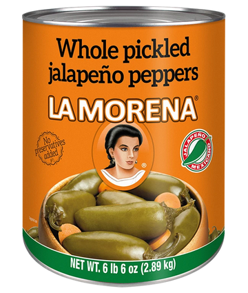 La Morena Whole Pickled Jalapeno Peppers#10 - 105 oz