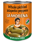 La Morena Whole Pickled Jalapeno Peppers#10 - 105 oz