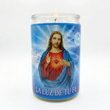 Vel Mex Sagrado Corazon  Ceremonial White Candle - Gigante cup