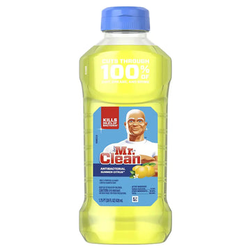 Mr Clean Summer Citrus Antibacterial Liquid Yellow 28 oz