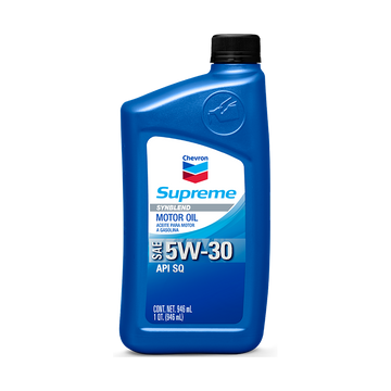Chevron Supreme Motor Oil 5W-30 - 1 qt
