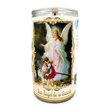 Vel Mex Angel de La Guarda Bougie géante blanche de cérémonie en coupe