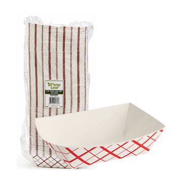 Three Leaf Paper Food Tray 7.7"x5.7 - 250ct