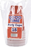 Good Time Red Cup Plastic Two tone 16 oz - 15 ct