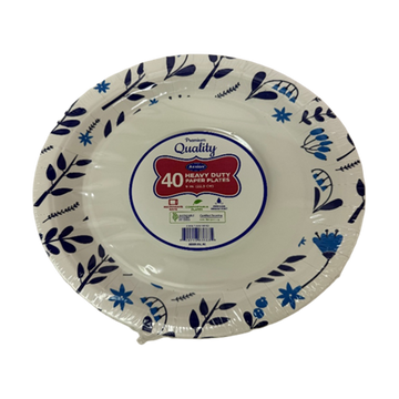 Axxion Heavy Duty Paper Plates 40ct - 9"