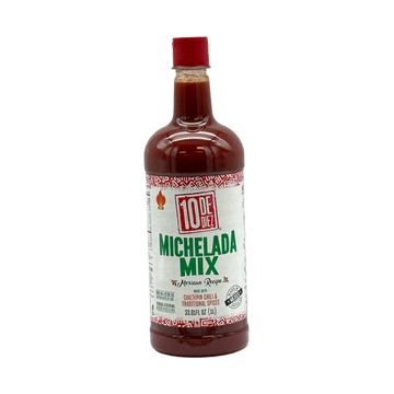 10 de Diez Michelada Mix Bottle Chiltepin - 33.8 oz