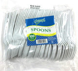 Champs White Spoon 100 ct med - Case - 10 Units
