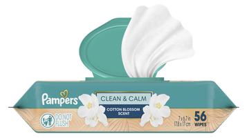 Pampers Baby Wipes Clean & Cotton Blossom Scent Pop Top 56 ct
