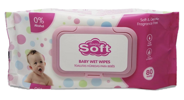 Simply Soft Baby Wipes Pink (Imported) - 80ct