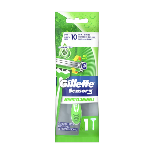 Gillette Sensor3 Sensitive Mens Disposable Razor - 1 ct