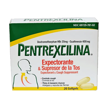 Pentrexcilina Expectorante & Cough Softgel 20 ct