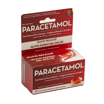 Paracetamol Pain Reliever Softgel 20 ct