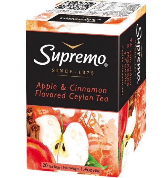 Supremo Black Tea With Apple and Cinnamon 20 ct