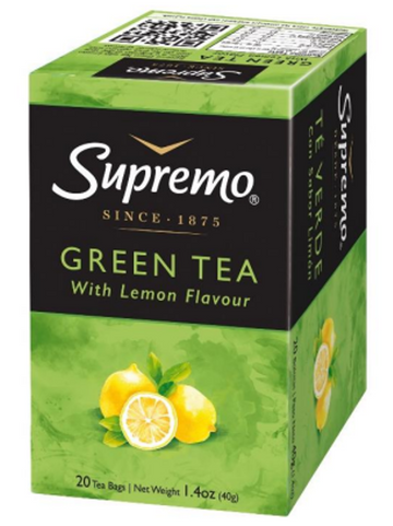Supremo Green Tea with Lemon - 20 ct