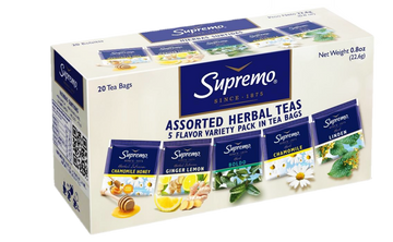 Supremo Assorted Herbal Teas - 20 ct