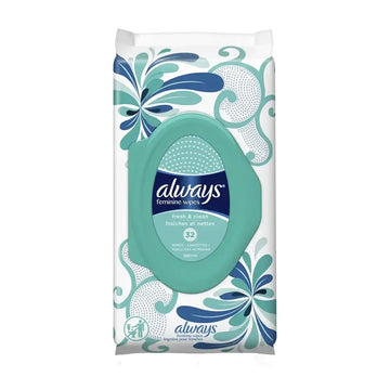 Always Femenine Wipes Fresh & Clean 32 ct