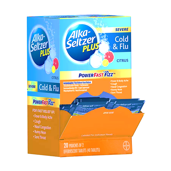 Alka Seltzer Plus Resfriado y Gripe Severa Dispensador 2 ct