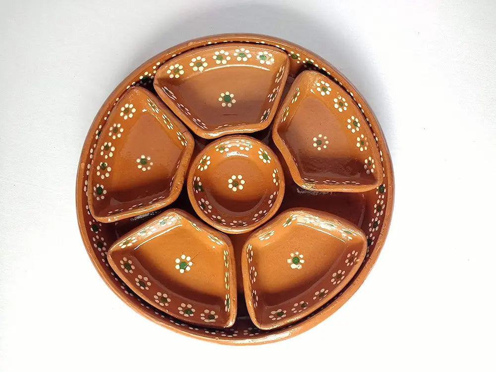 Divided Serving Plate/ Plato Botanero 11.5