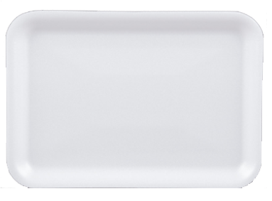 White Foam Tray (8.4" x 5.9" x 1.25") - Case - 500 Units