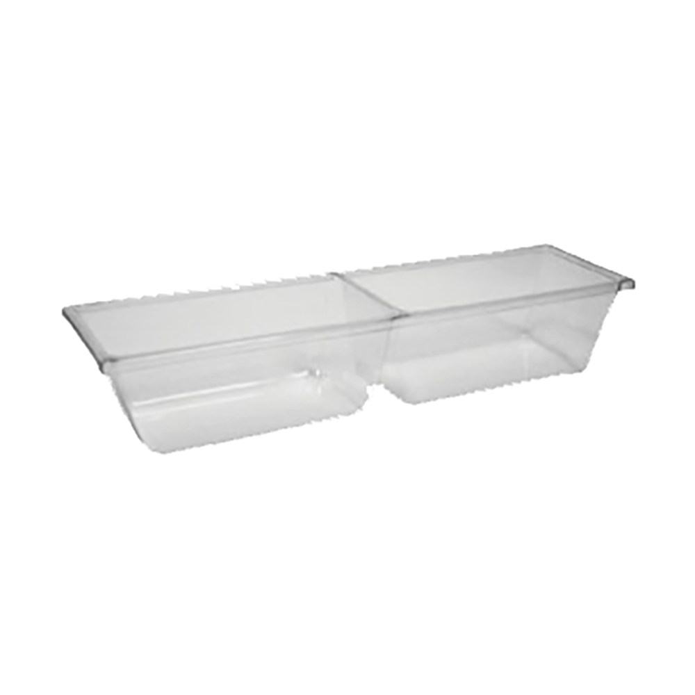 Meat Pan Twin Cavity Clear +Tax - Case - 1 Units