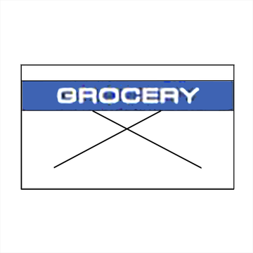 Garvey 18-6 Label White Grocery Reverse Blue 14,000 pc strd