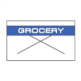 Garvey 18-6 Label White Grocery Reverse Blue 14,000 pc - Case - 1 Units