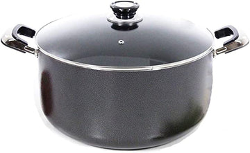 Dutch Oven w/ Glass Lid Heavy Duty Gray 18 qrt