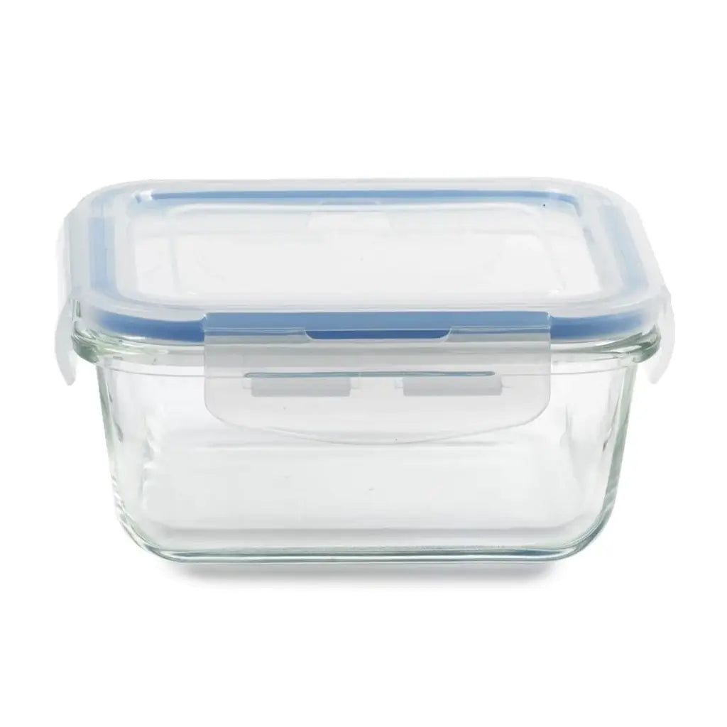 Glass Container Square 3.4 Cup (Square, Blue) (2pk) - Case - 12