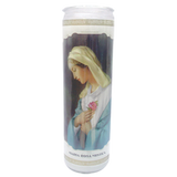 Rosa Mistica White Candle tall - Case - 12 Units