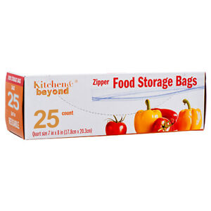 Zipper Bag Quart 25 ct qrt