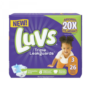 Luvs Diapers Triple Leakguards 34ct Case 4 Units Mexmax