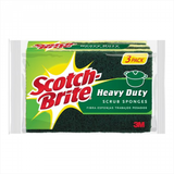 Scotch-Brite Heavy Duty Scrub Sponge Green Yellow 3 pk - Case - 8 Units