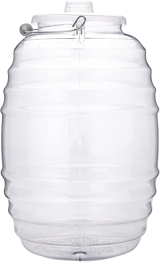 Choice 60 oz. Clear SAN Plastic Beverage Pitcher with 3 Spouts