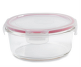 Wholesale Glass Container Round Red. Versatile storage. Mexmax INC.